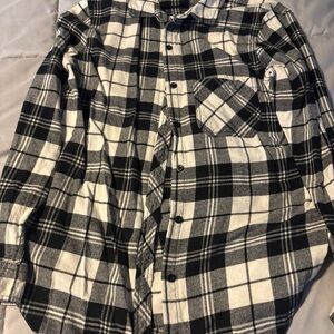GAP Black and White Checkered women's Shirt